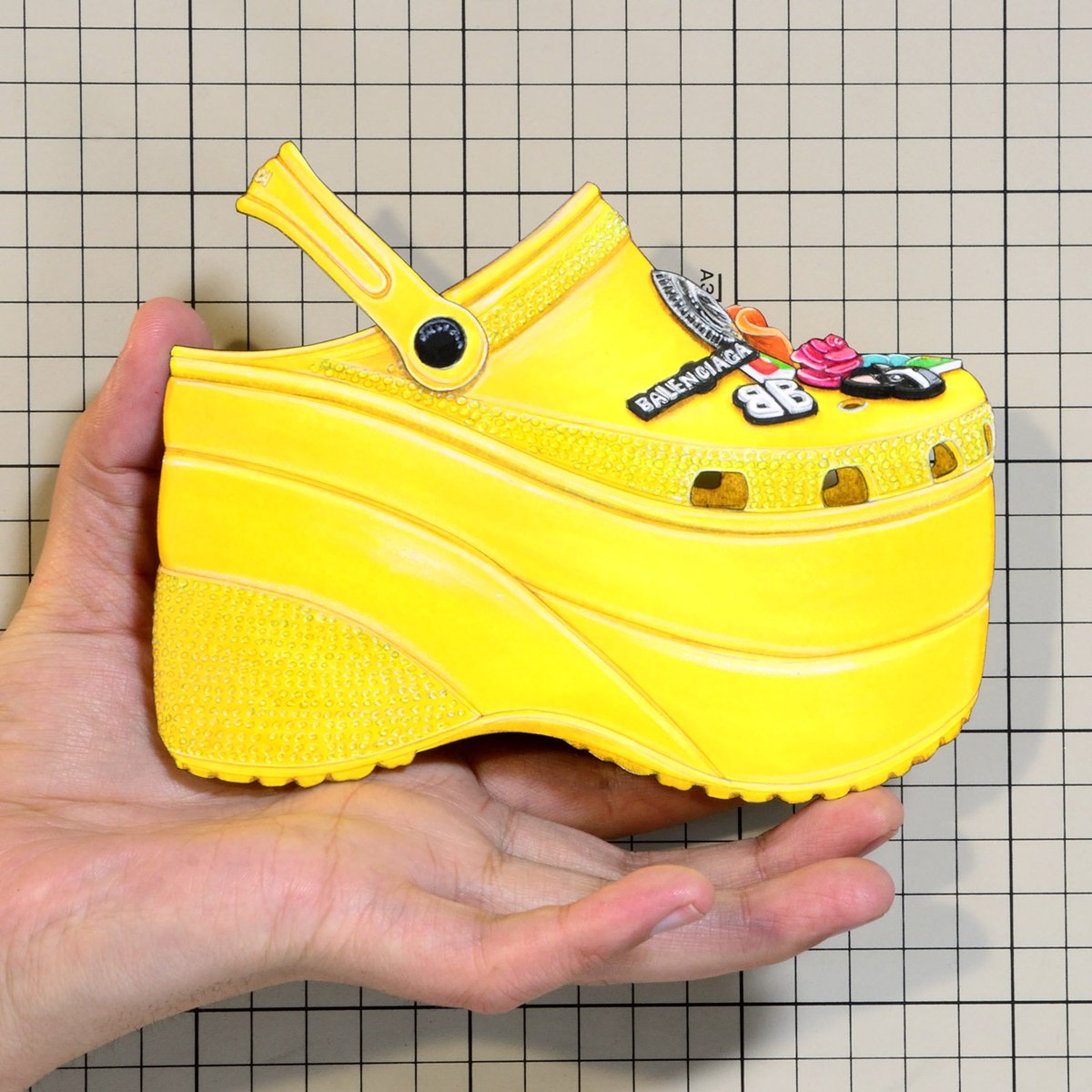 platform crocs yellow