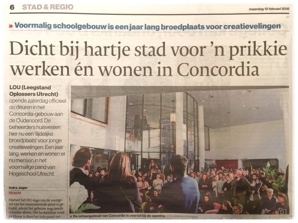 fotostudio236's tweet photo. LOU (Leegstand Oplossers Utrecht) opende zaterdag de deuren van Concordia-gebouw aan de Oudenoord...?!? 
Weet LOU niet dat er al sinds 2005 een Concordia-gebouw is op de #Concordiastraat ook in #Utrecht #verwarrend https://t.co/H4kVuIhaVi