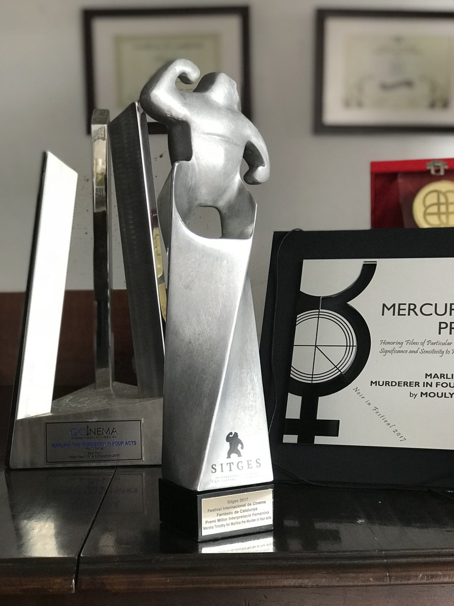 Just arrived at <a href="/cinesurya/">cinesurya</a> Best Actress from <a href="/sitgesfestival/">Sitges Film Festival</a> for <a href="/Marshatimothy2/">Marsha timothy</a> ♥️