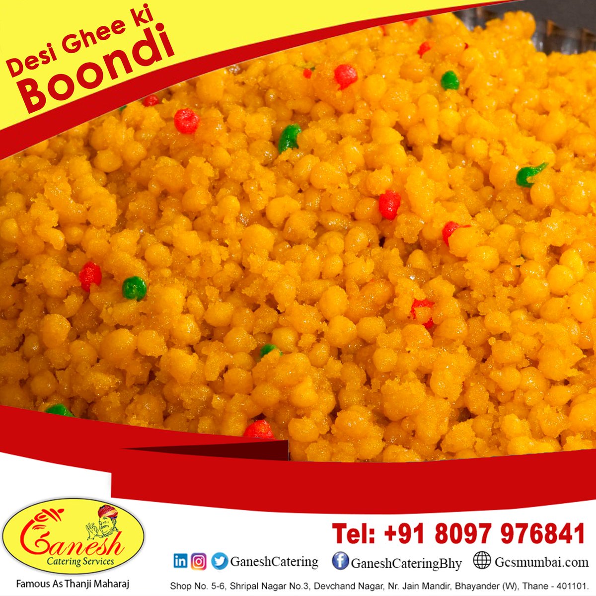 GCSMum's tweet photo. Pure desi ghee boondi with pure love and sweetness, try our deliciously sweetened boondi.

#sweet #desighee #boondi #love #ganeshcateringservice #delicious #pure #sweetness #MondayMotivation https://t.co/qS5TXrPJLv