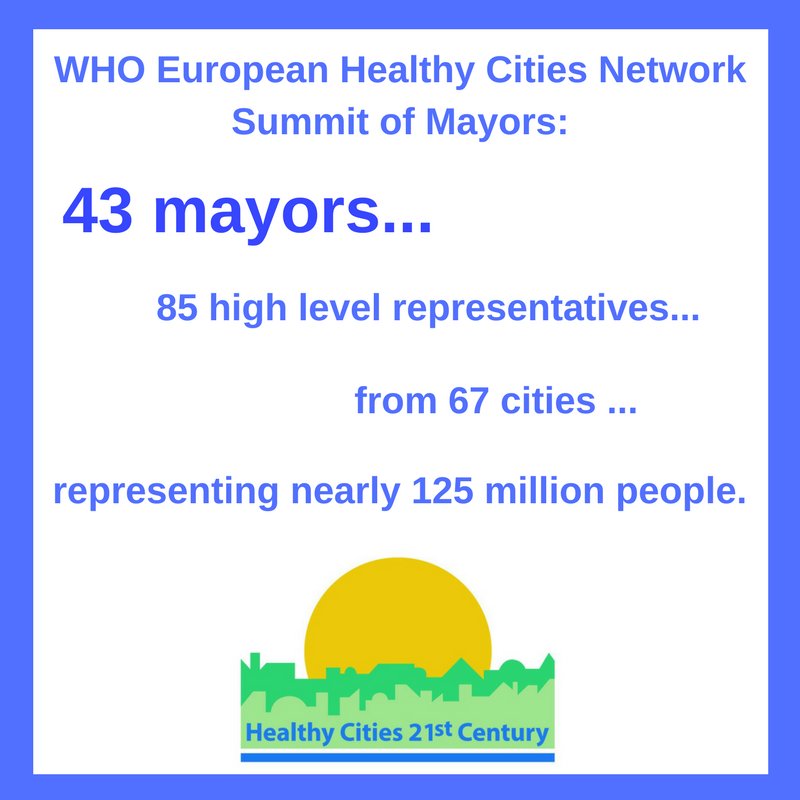 WHO_Europe's tweet photo. Starting today, #Copenhagen will host 43 mayors and 85 high-level representatives to discuss the future of #HealthyCities. This group represents nearly 125 million people from Paraguay to the Russian Federation! #SDG11 https://t.co/uIERk8v0Ou