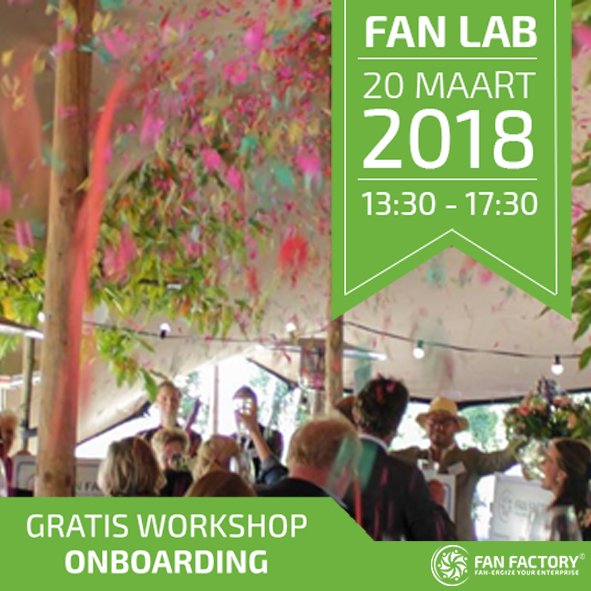 Gratis Onboarding Workshop! Pak je agenda er maar bij, want dinsdag 20 maart staat de volgende editie van ons Fan Lab gepland. Inschrijven kan nog: im.nu/yY7aBL
