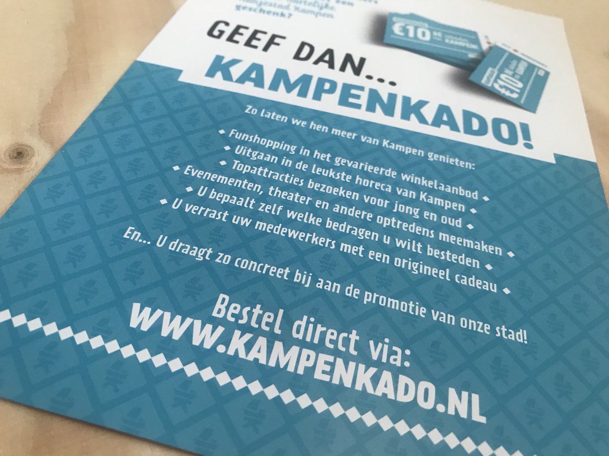 Verras uw medewerkers met een origineel cadeau: Geef Kampen Kado #kampenkado #visitkampen Bestel direct via: KampenKado.nl