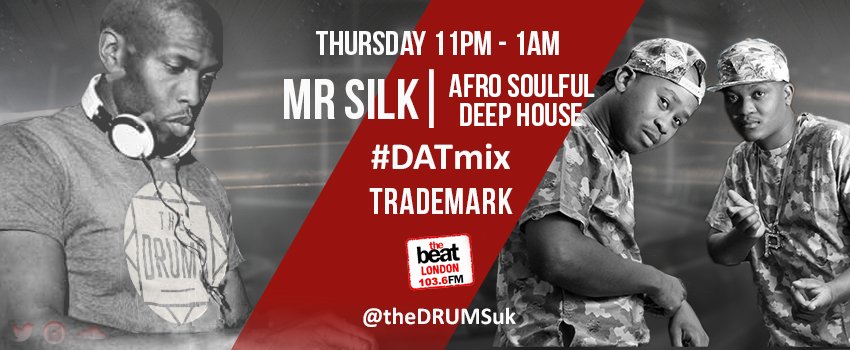 DRUMSradio's tweet photo. Catch @Trademarkrsa3 guest miix on
#theDRUMS w/ @IamMrSilk this #afrohours Thursday on #TheBeat1036
#Afrohouse #DATmix #TrkOfTheWeek #onrepeat #housemusic https://t.co/gquXgeoH26