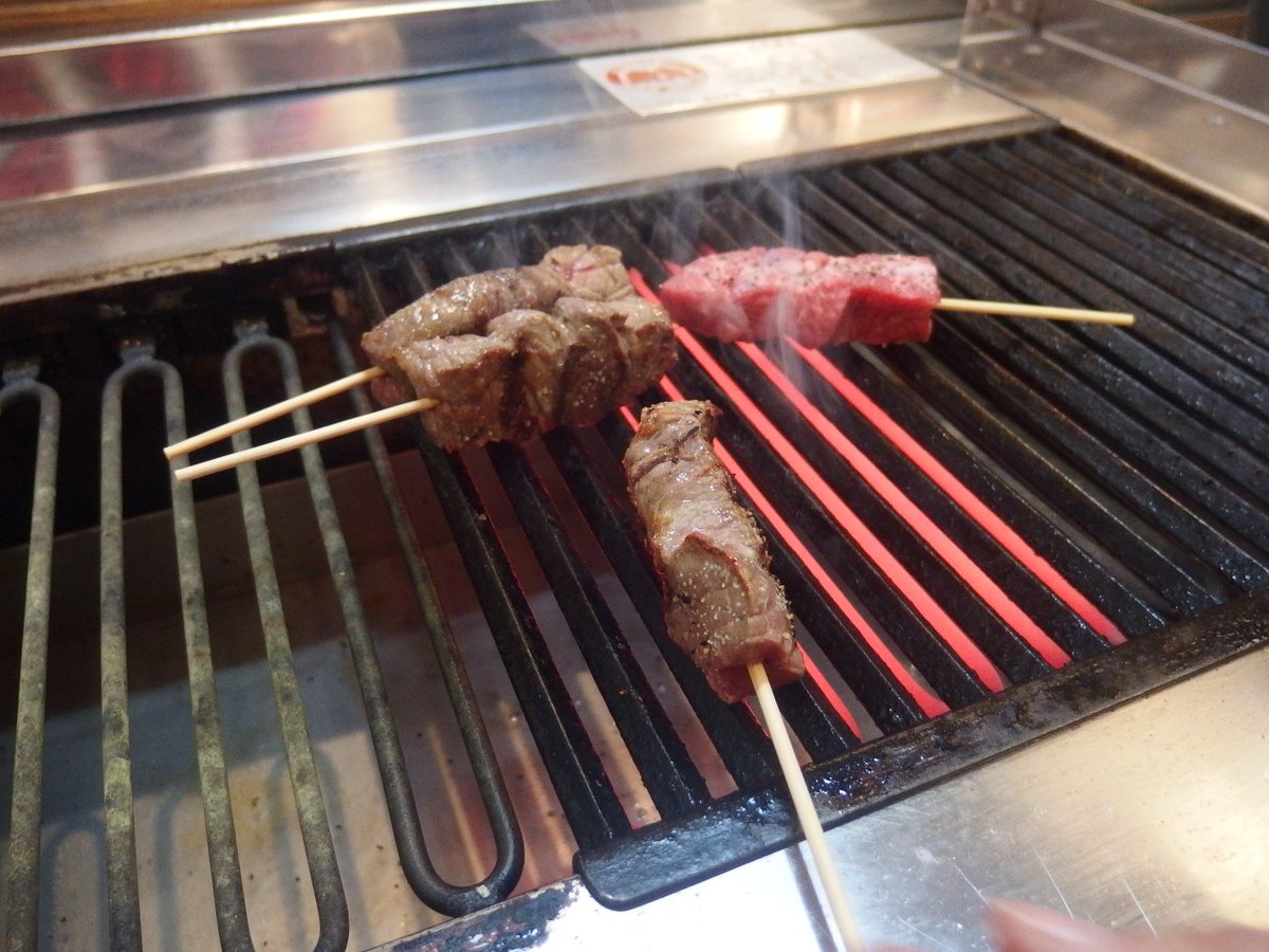 michinoekiaso's tweet photo. Akaushi beef skewer at Torimiya in Monzenmachi (next to Aso Shrine)!
#้ใฎ้ง
#้ใฎ้ง
้ฟ่ #้ฟ่ #ใใ็ #ใจใๅฎฎ #้ๅ็บ #MountAso #kumamoto #Japan #akaushi #akaushibeef #Aso #japon #torimiya #monzenmachi https://t.co/7Xq8TyCcFy
