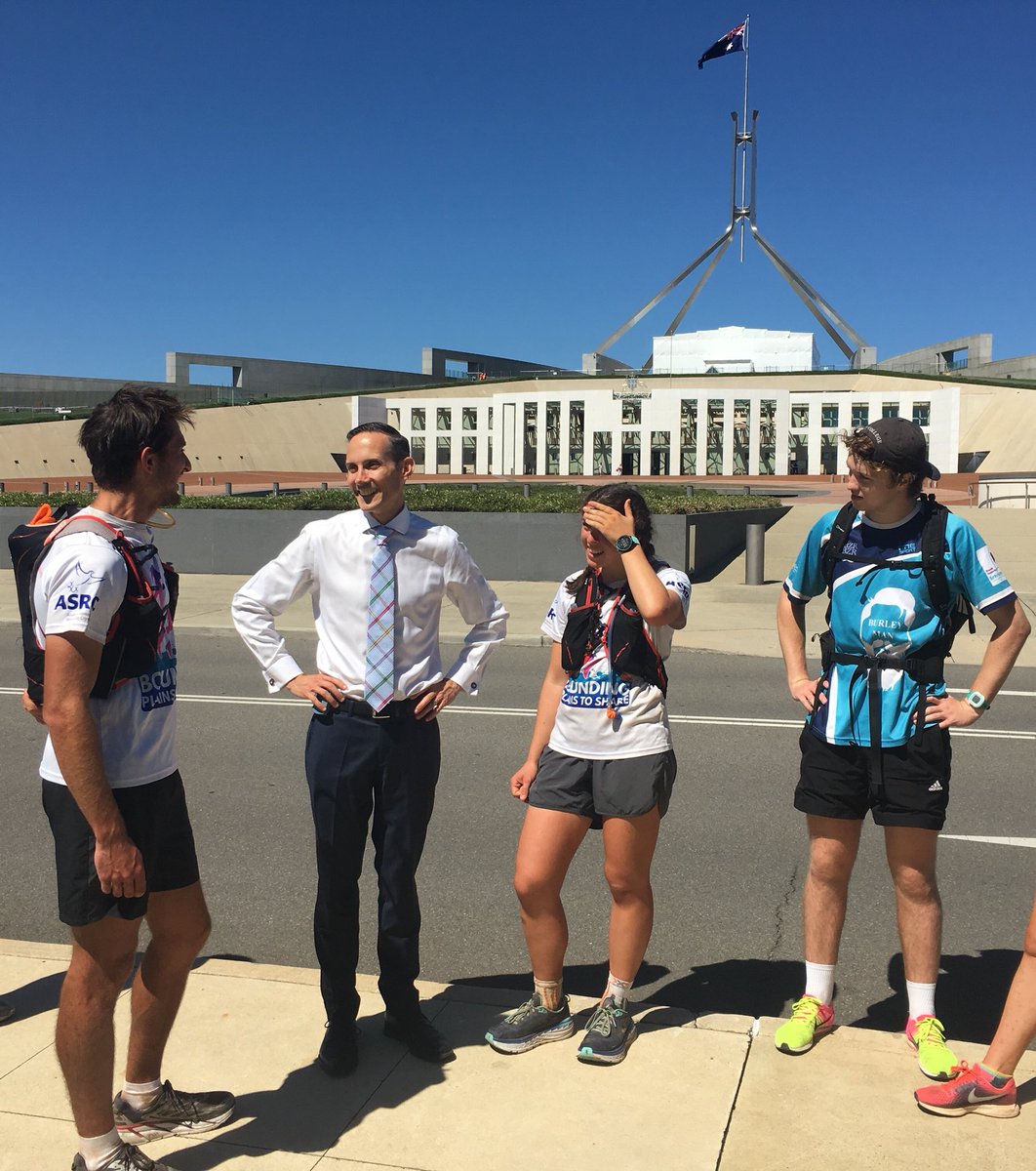ALeighMP's tweet photo. Spoke in parliament about Jackson Bursill &amp; Cassie Cohen’s 4000km run to highlight the valuable contribution of refugees like Zaki, a Hazara refugee who works at ANU https://t.co/s6DqTeKMdD #canberra #auspol https://t.co/FpekV1eTfR