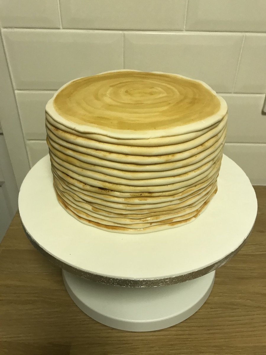 TheCakeShack1's tweet image. I love pancakes and with Throve Tuesday coming up this cake on point. Still to be finished. #PancakeDay #CakeDecorating #lovecake