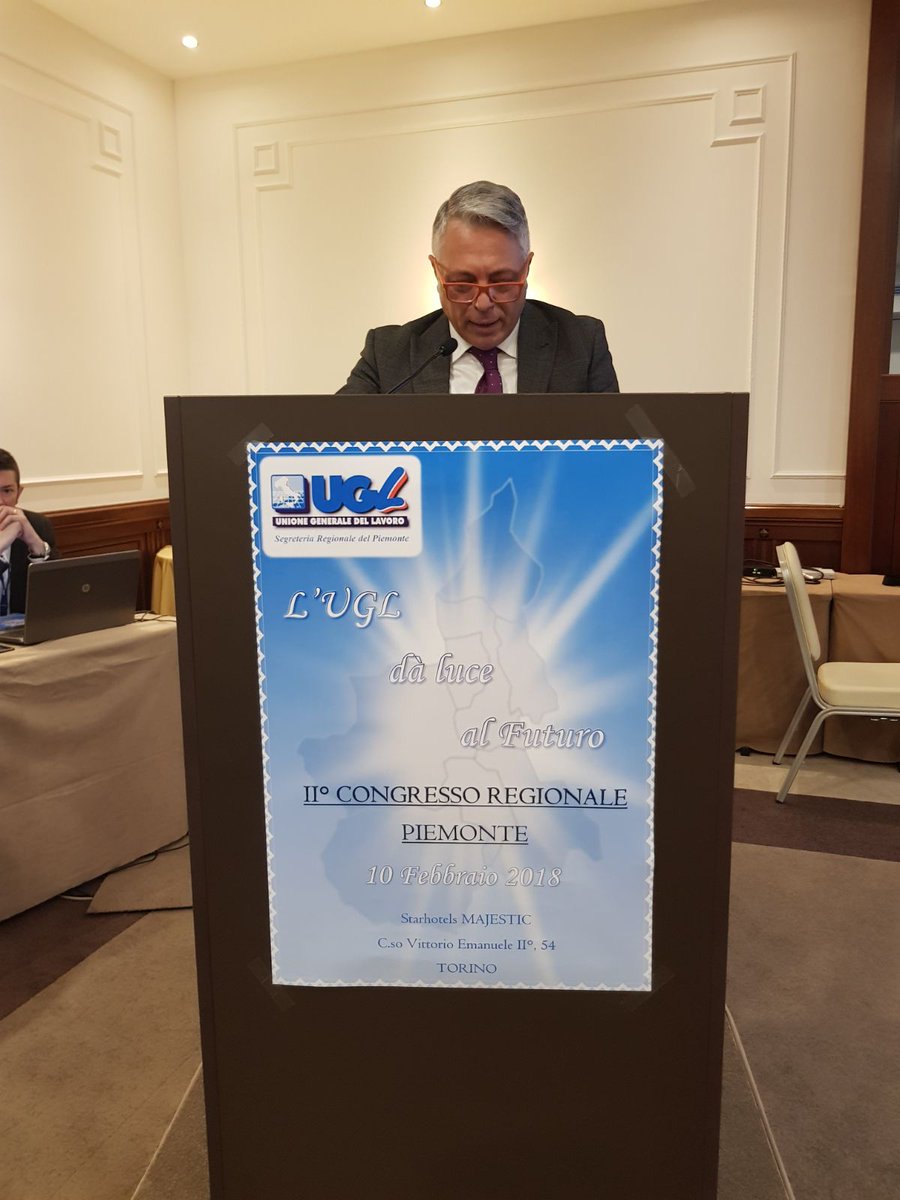 Sabato chiuso congresso Regionale Ugl Piemonte riconfermato all'unanimita' Murella.
