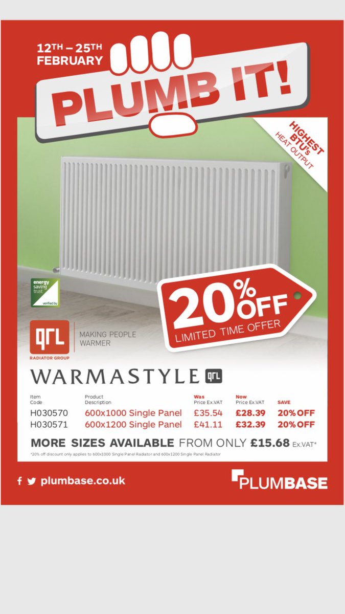 PlumbaseNE's tweet photo. Get plumbed in!!! With @QRL_rads &amp; @PlumbaseNE a massive 20% off. 

#treatsomeonethisvalentines https://t.co/wkP2v4OZDo