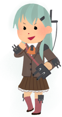 チーッス! いらすとや風の鈴谷だよ 