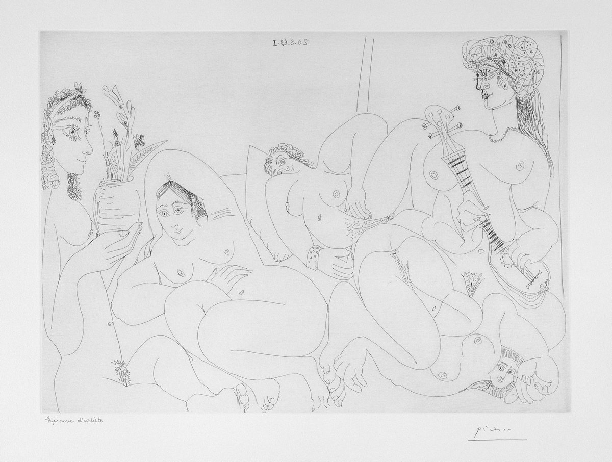 cbamadrid's tweet photo. 👨🎨Ingres fue otra fuente de inspiración de Picasso. En el Louvre descubrió "La Gran Odalisca" y en el museo de Montauban contempló bocetos de "El baño turco" al que dedicó toda una serie de grabados.
X14feb. 19:30h. Inauguración «Picasso y el museo» ENTRADA LIBRE. #PicassoCBA https://t.co/fjQ69f1aio