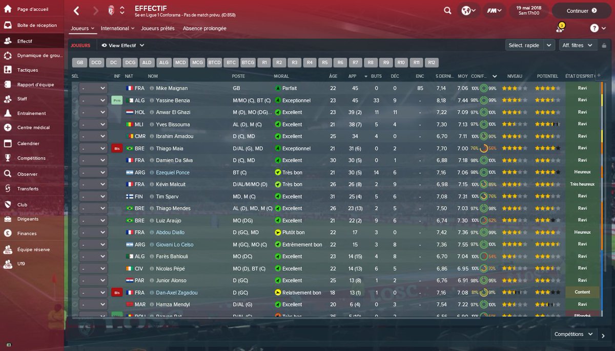 Vulrak's tweet photo. #FM18 | Partie en "One Shot" de ce matin avec le #LOSC (3 saves)
Qualification directe en Poules #UEL par le championnat (Attaque 🔥 Défense 😭)

💾 Télécharger la game: https://t.co/iwfTlOskzn
ℹ️ Utilisation des vrais noms par #Zecha: https://t.co/wacypjYDml (modifs de la BDD) https://t.co/wpYepzgtAz