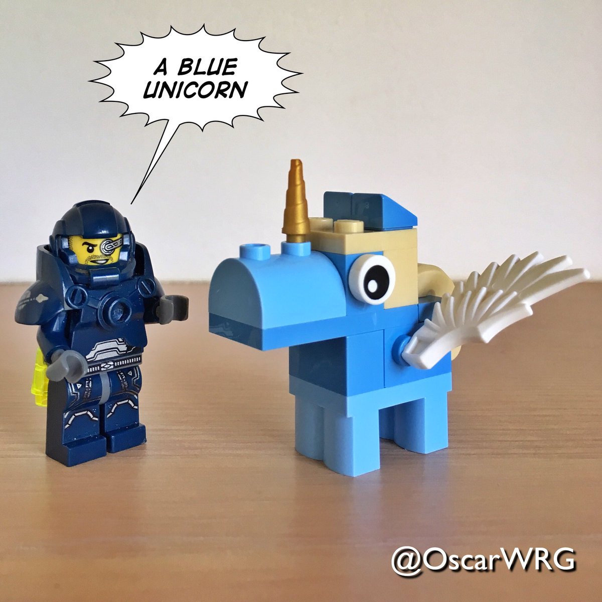OscarWRG's tweet photo. #LEGO_Galaxy_Patrol #LEGO #Classic #LEGOclassic #10401 #BuildingBiggerThinking #Blue #Unicorn #BlueUnicorn #๐ฆ @LEGO_Group @DoSAinterntl https://t.co/h368kgYoMJ