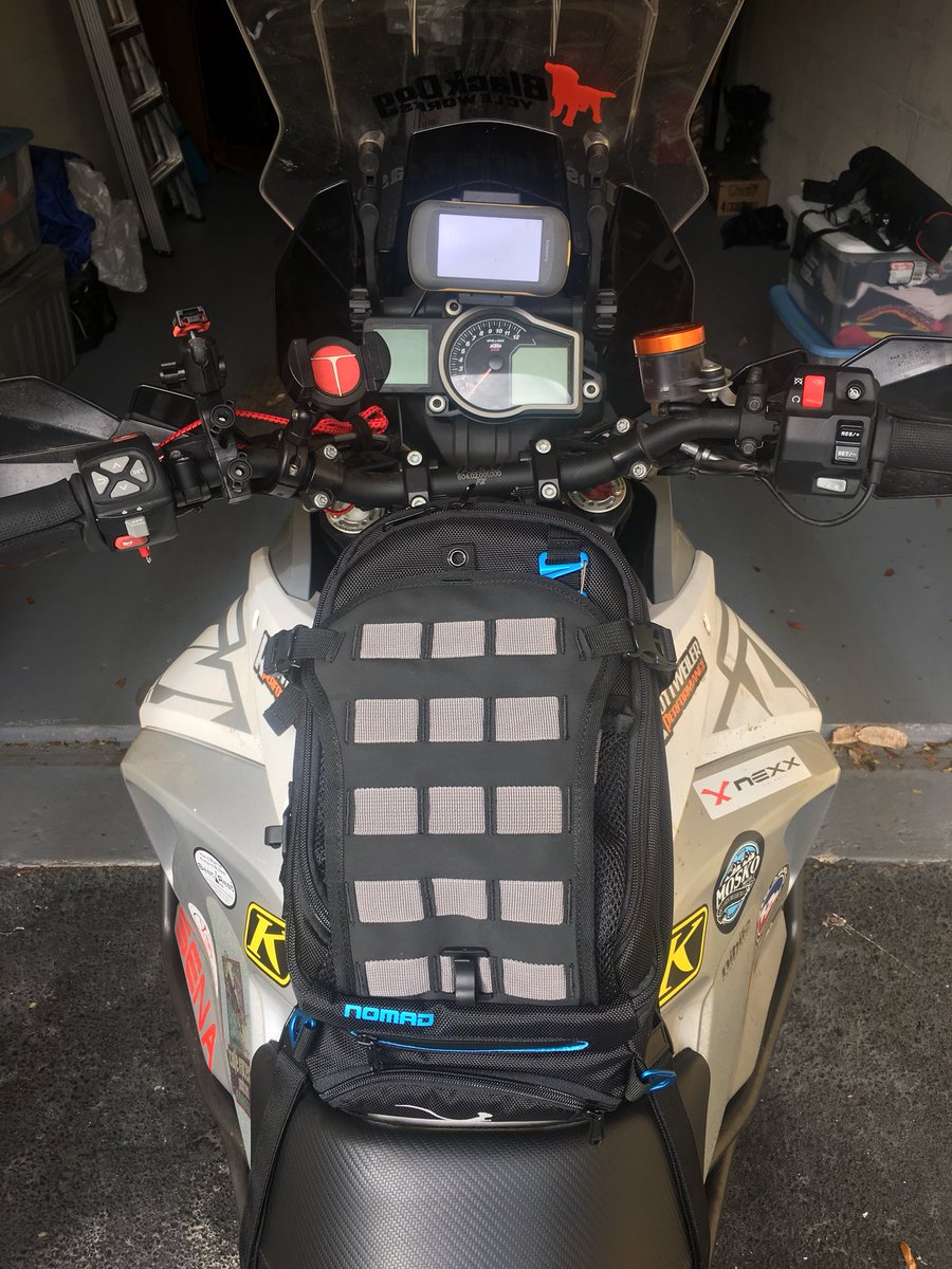 FirstRideDivide's tweet image. Stephen “Daddy No Fun” Grasso, added a @MoskoMoto Nomad to his bike. Checkout the install video at youtu.be/DsuQNckJsYE