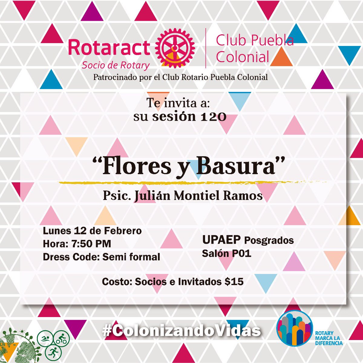 Acompáñanos a nuestra sesión de hoy :) #RotaractPorLaPaz #ColonizandoVidas