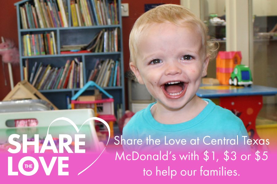 RMHCCTX's tweet image. When you grab your morning coffee at @McDonald's, Share the Love with a $1, $3 or $5 donation to support our families. #KeepingFamiliesClose
#SharetheLove
