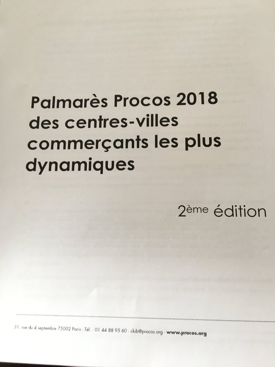 pascalbrindeau's tweet image. #Palmares #Procos #Vendôme 3ème ville moyenne la plus dynamique #Commerce @CCI_41 @laNR41 @lettrevalloire