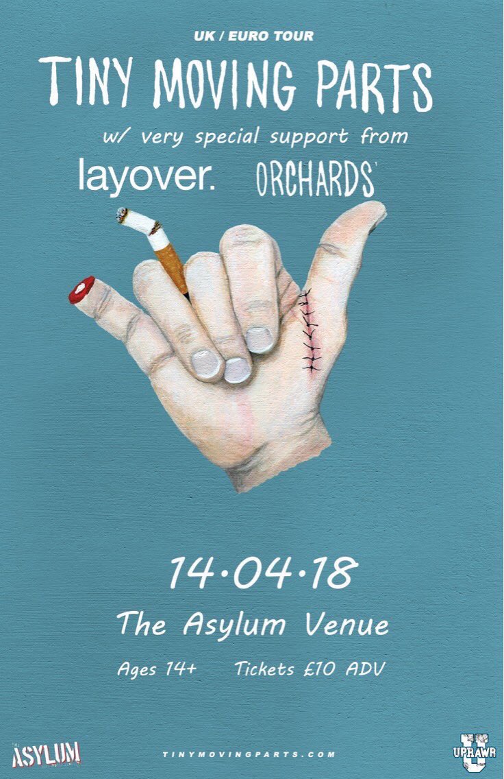 Next; <a href="/LayoverUK/">layover.</a> are back and have just announced a sick show supporting Tiny Moving Parts. Big. They've got some new stuff on the way, and are definitely ones to keep your eyes on.