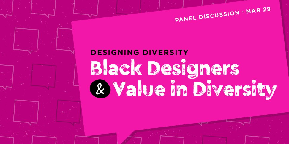 aigaboston's tweet photo. We're excited for a conversation with accomplished black designers on the value of diversity, Join us on Mar 29 @WeWork Cambridge. Get your tickets here https://t.co/cDhIK1x6Vq @aiga #diversity&amp;inclusion https://t.co/gDEMpxWIdA