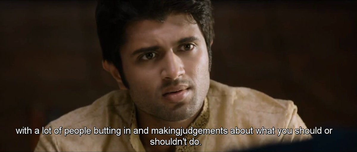 Arjun doesn't understand the dynamics of marriage, it was only after her grandmother explains to him the difference of being in love and the process involved in shaping that love into marriage.  #ArjunReddy
