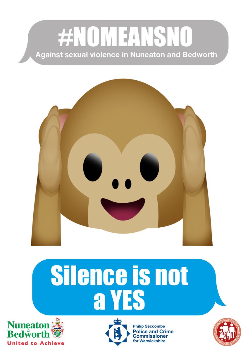 WarwickshirePCC's tweet photo. The Commissioner helps launch a week-long campaign in #Nuneaton &amp; #Bedworth to raise awareness of sexual violence. Find out more by checking out the hashtag: #NoMeansNo https://t.co/tRBmobapVP
