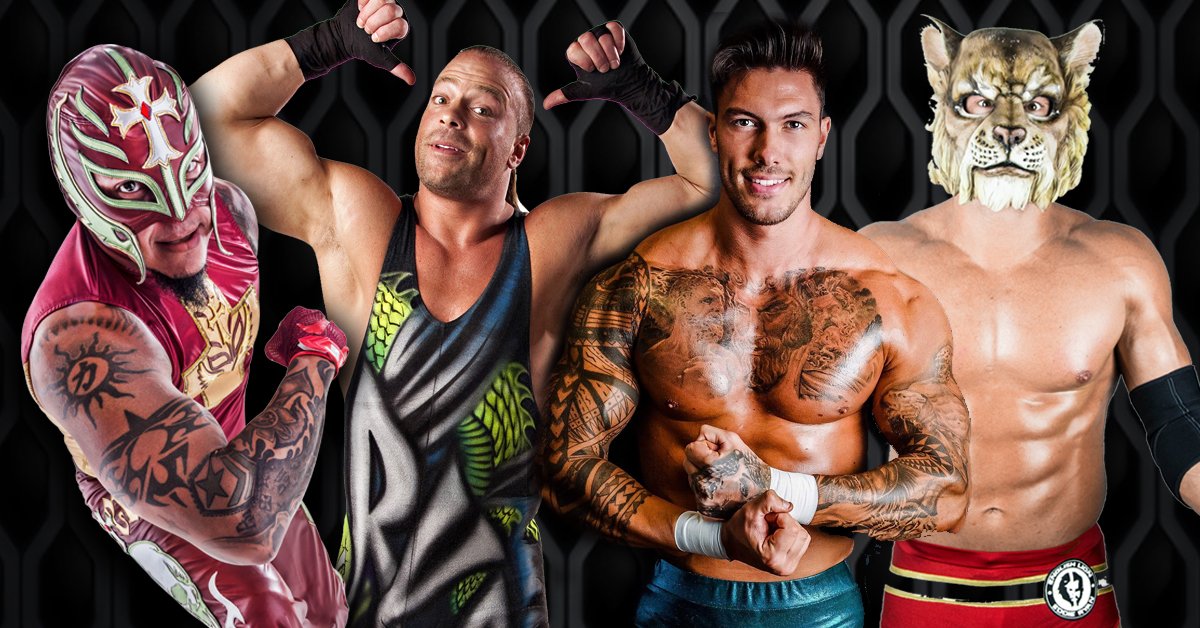 PlymPavilions's tweet photo. Get your tickets for @5StarWrestling Starring @reymysterio @TherealRVD and many more ... Get them here >>> https://t.co/FQKxEY9WTE #wrestling #5starwrestling #PlymouthPavilions #ReyMysterio #RobVanDam, #Carlito #JakeHager #AdamMaxted. https://t.co/GU7Fxj1g8g
