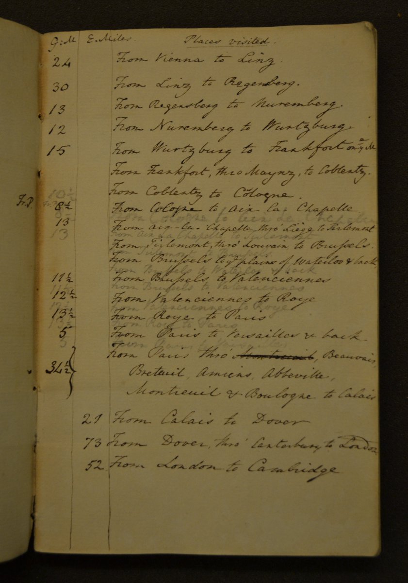 UoYBorthwick's tweet photo. Looking for a dissertation idea? Perhaps the Italian travel journal of Edith Woolley from 1865, Lord Halifax’s diaries from his journeys through India in the C20th, or this journal from Thomas Musgraves’s adventures during the Napoleonic Wars. #dissertationideas @UoYEnglish https://t.co/aDDOwLUCFq
