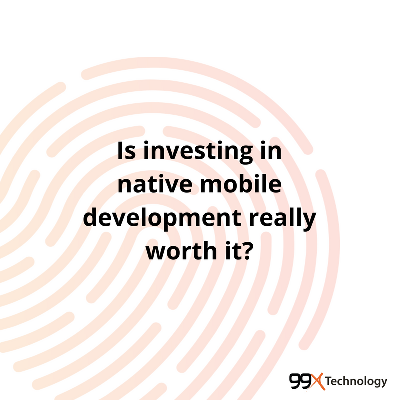 99x_io's tweet photo. Is #NativeMobile development worth the cost compared to the hybrid approach? Sound your thoughts! https://t.co/W47cvlmrpI