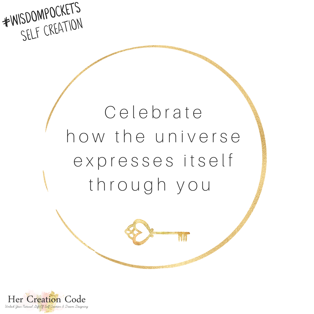 HerCreationCode's tweet image. Celebrate how the universe expresses itself through YOU. Therefore, celebrate you, all that makes you YOU. There is no-one else quite like you and that is a special gift. Warmly Amy x