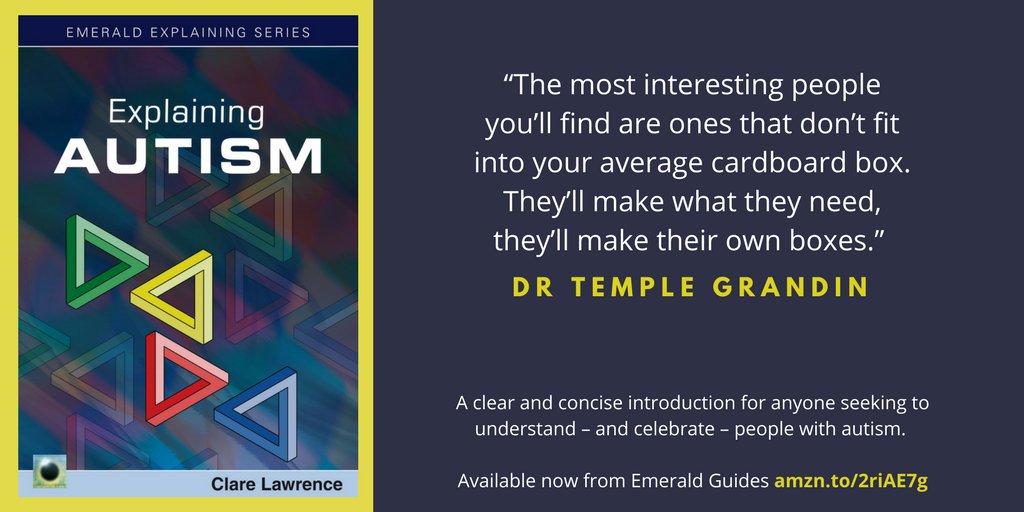StraightfwdPub's tweet photo. We love this quote from Dr Temple Grandin: 'The most interesting people you’ll find are ones that don’t fit into your average cardboard box. They’ll make what they need, they’ll make their own boxes.' https://t.co/I0dYRBI60y #autismawareness #autismspeaks #explainingautism https://t.co/NSq3dshx1h