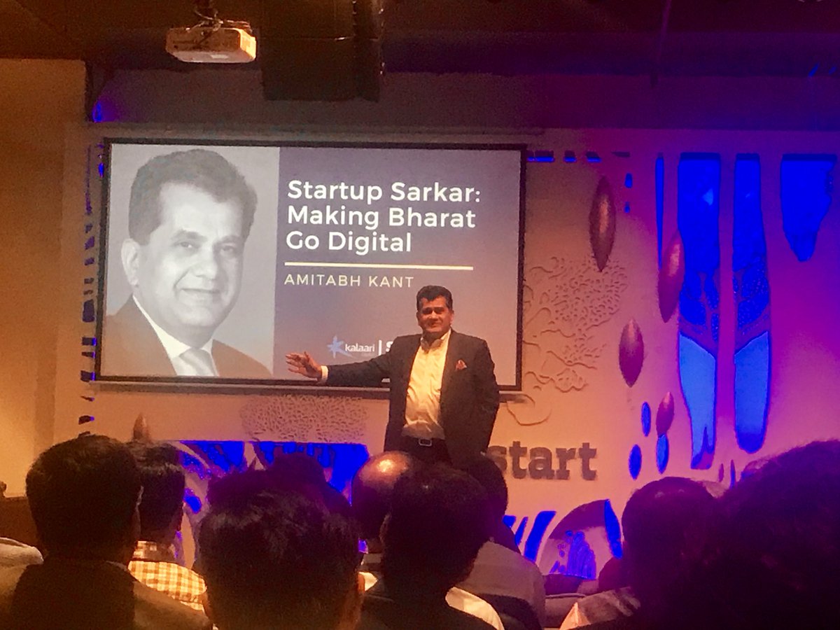 ishan_gupta's tweet photo. Always exciting to hear @amitabhk87 on the government initiatives! #kstartindia https://t.co/QrQh0TggaR