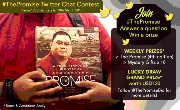 ThePromiseBio's tweet photo. Watch out for #ThePromise Twitter Chat #Contest to win weekly #prizes and #mystery #gifts every week, starting 19th February. Read the #guidelines, and Terms &amp; Conditions here: https://t.co/ykNx3TVIQY

#giveaways
#ContestAlert
#contests
#books
#bookworms
#goodreads
#freebies https://t.co/QI7qDmUiTP