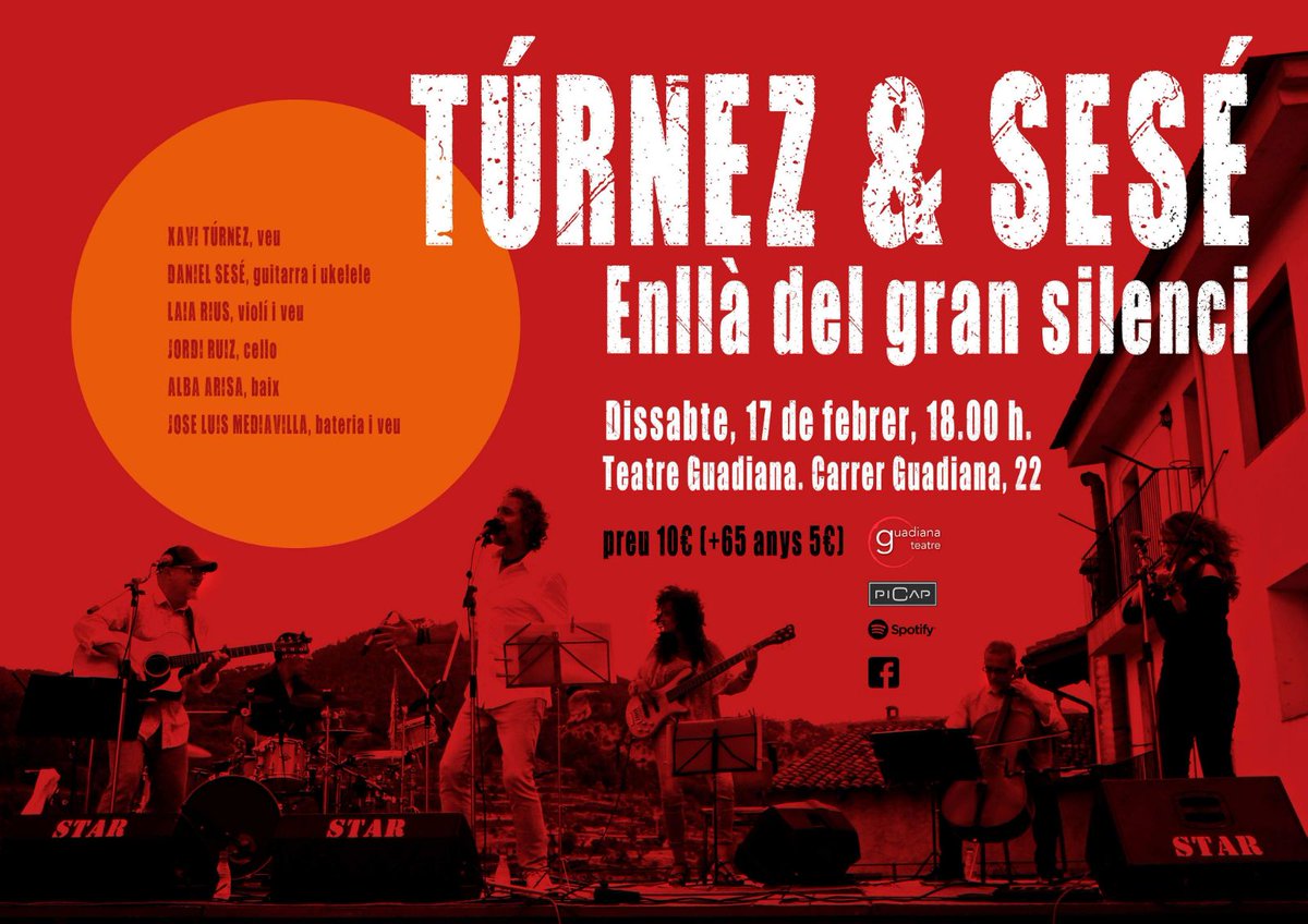 Picap's tweet photo. Proper #concert dels Túrnez &amp; Sesé ( @XaviTurnez @daniel_sese ) 17F al #teatreguadiana #barcelona https://t.co/rS9lINpEgQ