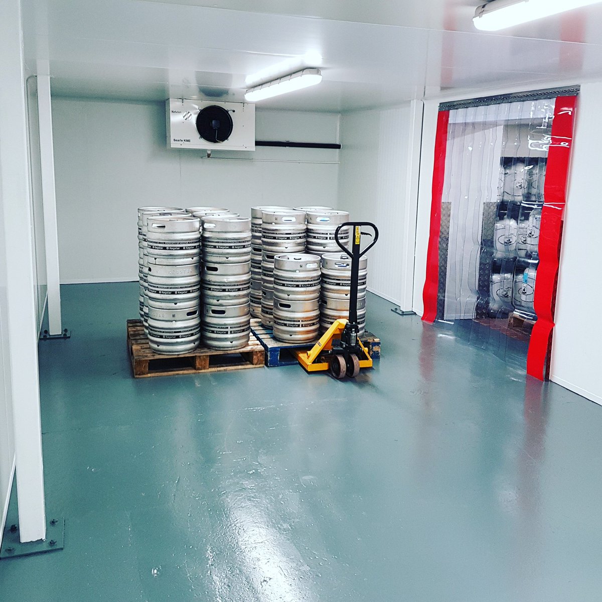 We're very excited our new 3°c cold room is finally finished - more space for us and even fresher beer for you!  #craftbeer #breweryfresh #coldasice