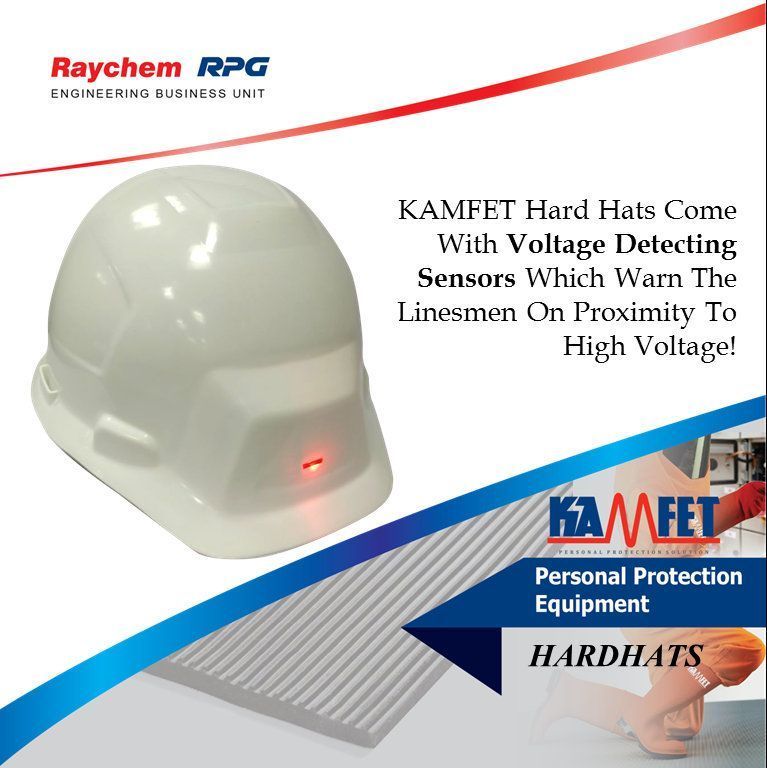 RaychemRPG_EBU's tweet photo. Our #KAMFET Hard #Hats with Voltage Detecting Sensors not only warn the linesmen but also deliver the most protection against electrical hazards.
#PPE #RaychemRPG https://t.co/VtUntY7AiW