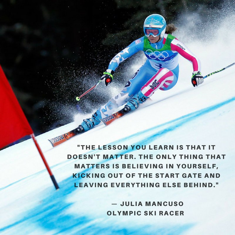 ActiveAtWorkCD's tweet image. Some Winter Olympic themed #MondayMotivation from Julia Mancuso to get your Monday off to a good start 👍