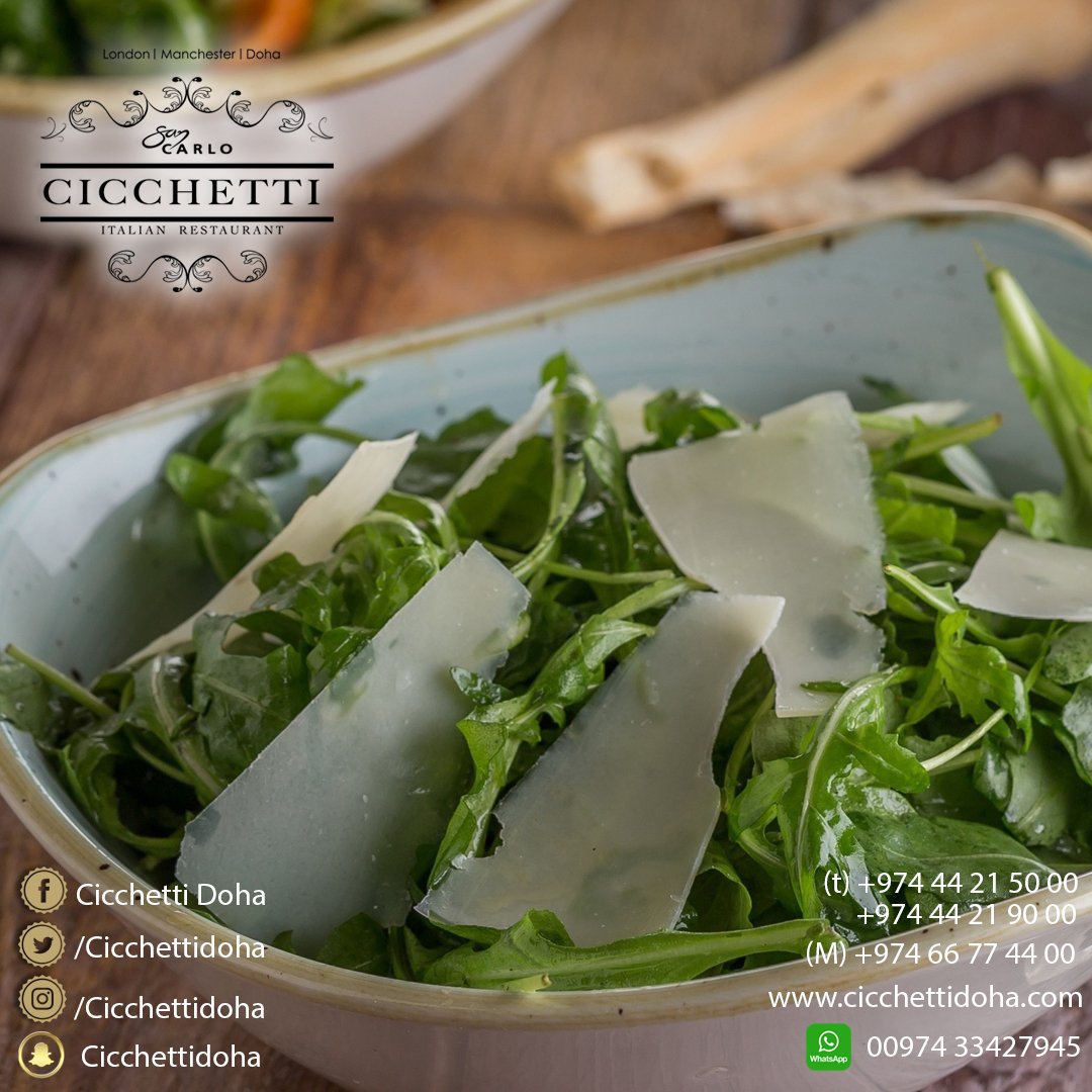 cicchettidoha1's tweet photo. تذوق احلى
Rocket &amp; permesan Salad 🥗 
عند مطعمكم شيكيتي الدوحة للحجز الاتصال على 📱66774400 او على التطبيق الإلكتروني 
Cicchetiidoha ( play store &amp; apple store ) 
او على الموقع الاكتروني 
https://t.co/BzAZ4OZlI3

#cicchetti #doha #qatari #food #italianfood #Luxury https://t.co/7i0igHy7Fx