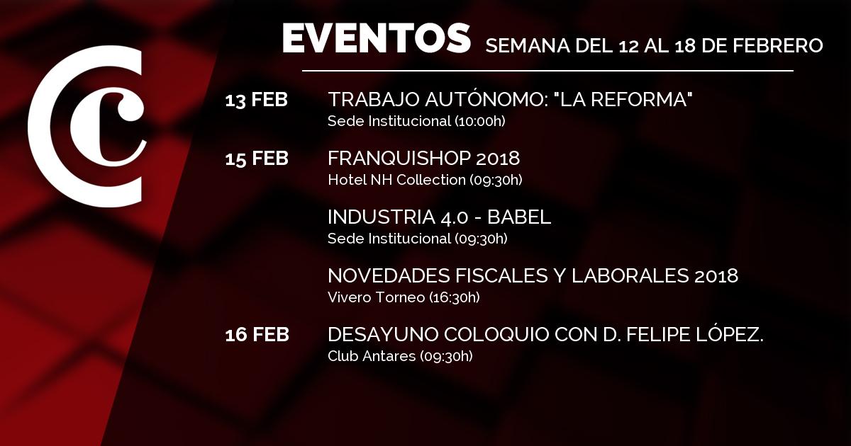 📆 ¡Descubre la #AgendaCámara!:
➡13F - Trabajo Autónomo: La reforma
➡15F - Jornada Industria 4.0
➡15F - Feria Franquishop
➡15F - Novedades Fiscales y Laborales
➡16F - Coloquio con Consejero de <a href="/FomentoAND/">Consejería de Fomento de la Junta de Andalucía</a> de la Junta de Andalucía
#HacemosEmpresaCS ➡ camaradesevilla.com/jornadas-y-tal…