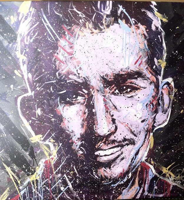 TheMGFoundation's tweet photo. Thank you again, @garibaldiarts, and also @colinitzko for making this fantastic piece a reality. An amazing portrait of Matt Garcia #FFINEST #Garibaldiarts https://t.co/wmJE0A26ol