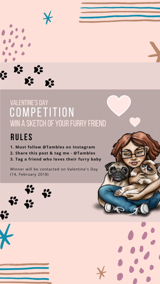 Tamsyn_Samuels's tweet photo. Instagram #Competition - go follow @ Tambles #win #giveaway #sketch #art #animallovers #pets #ValentinesDay #MasterPiece https://t.co/P6Jog1qu4w