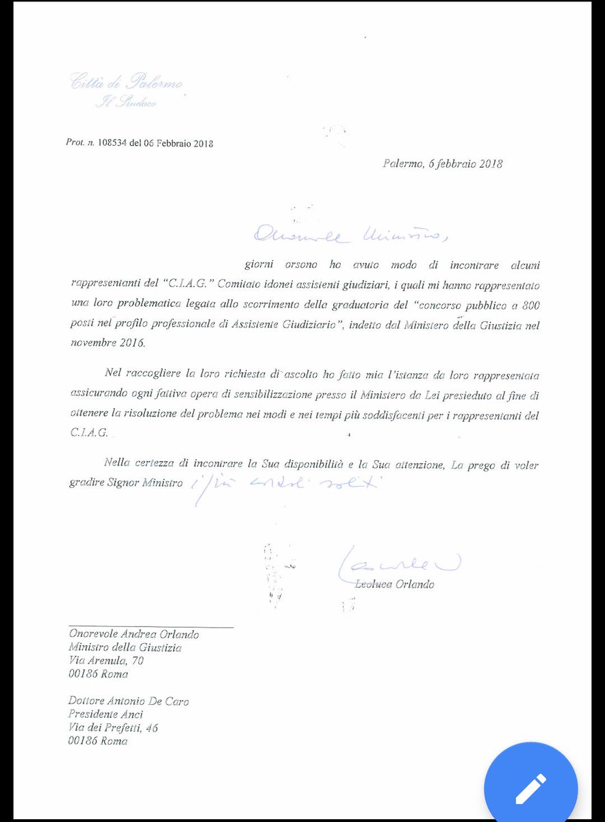 UnAssGiudiziari's tweet photo. @LeolucaOrlando1 sentitamente ringraziamo per il sostegno espresso in favore della causa degli #idoneiassistentigiudiziari al fine di ridare vigore al sistema #giustizia attraverso l'immissione in servizio di tutti gli idonei del concorso. https://t.co/243Lks9crB https://t.co/Hr8claqYSh