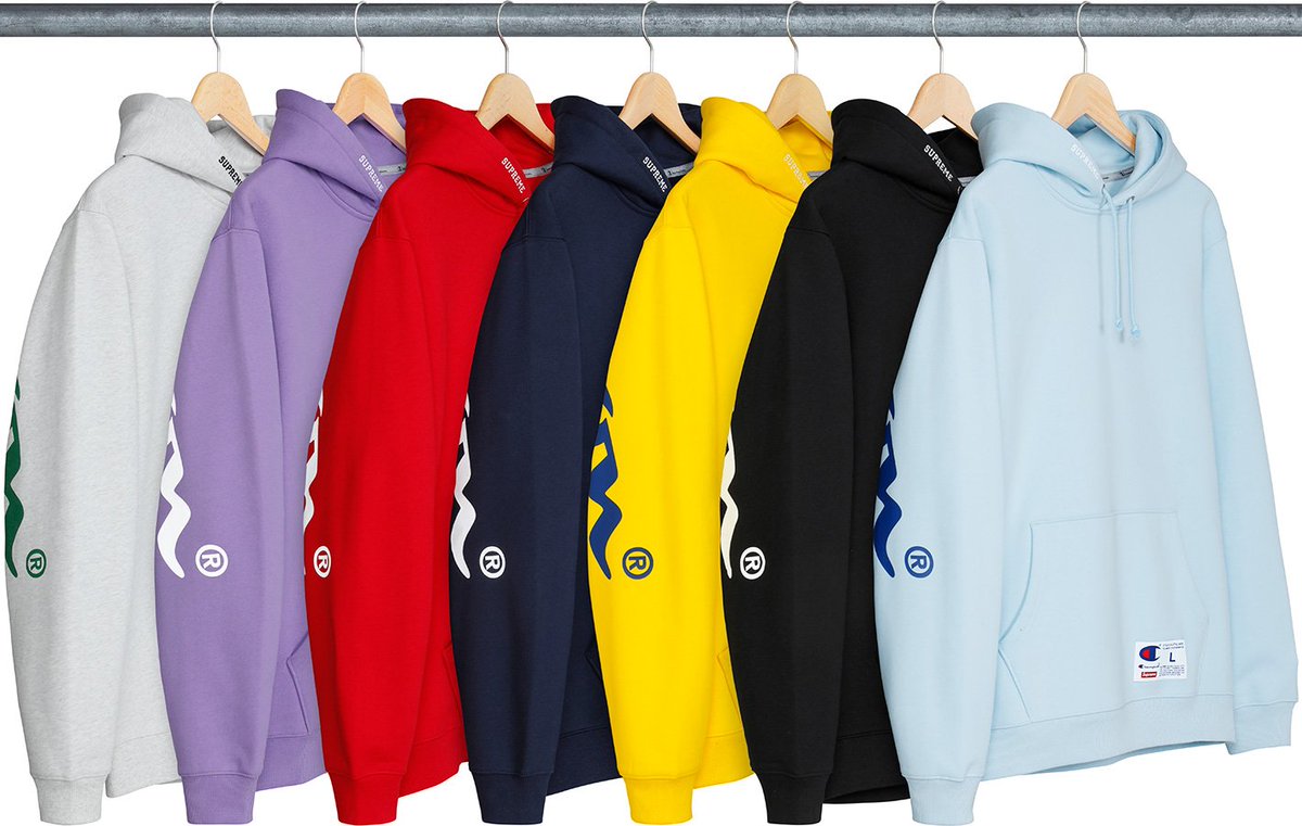supreme x champion hoodie 2018