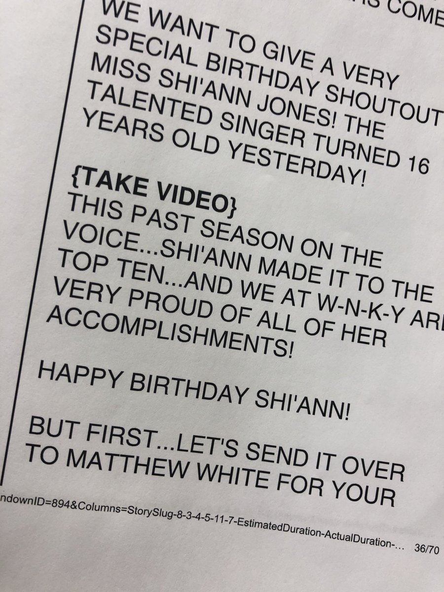 HAPPY SWEEEEEET 16 to Miss <a href="/shiannjones/">Shi’Ann Jones</a>! You are awesome, and we are so honored to know you here at <a href="/wnkytv/">WNKY News 40</a>! Big things ahead for you girl, we are all so proud of your accomplishments! Enjoy this sweet BDAY 😘🎂🍬🌟 #sweet16 #BecauseLocalMatters