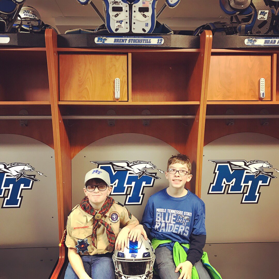 Our scout Liam was honored at MTSU during the basketball game for his accomplishments in the Blitz Club and earned a tour of the athletic facilities. #ScoutMom #cubscouts #mtsu #WeAreUnionSTEM