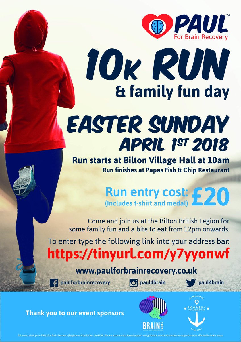 PAUL4Brain's tweet photo. Have you signed up for our Paul's 10K? Please RT @NHSHullCCG @whatsonhub @FitmumsF @HumberCrossfit @FlexHealth_Hull @EastRidingCCG @poorboyboutique @ehh1893 @HL_Hull @HullChampions @Pock_Runners @CHCPHull @HullKRFM @hulldailymail @Brainworkswell @RunIbiza @hudgellsol @Hull2020 https://t.co/abitG3HjH6