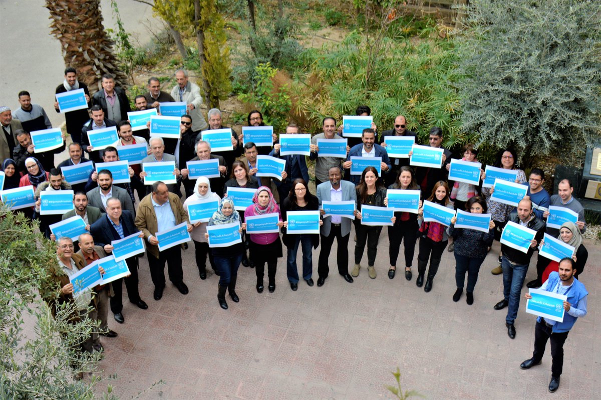 Proud to stand with @UNRWA field office staff in #Syria to support #DignityIsPriceless campaign. #FundUNRWA to allow us keep our schools and clinics open and continue to provide humanitarian assistance #forPalestineRefugees