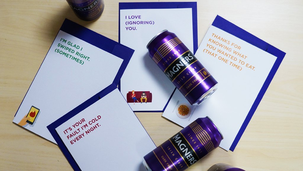 MagnersUK's tweet photo. We’re not really into soppy #Valentine's cards and messages, so this year we decided to make our own...😎

Follow &amp; RT for your chance to #win one of our cards and a case of #MagnersDarkFruit to share with your other half.

(18+ only. T&amp;Cs apply. Ends 13/02/18 9am.) https://t.co/ueAYH6xhXD