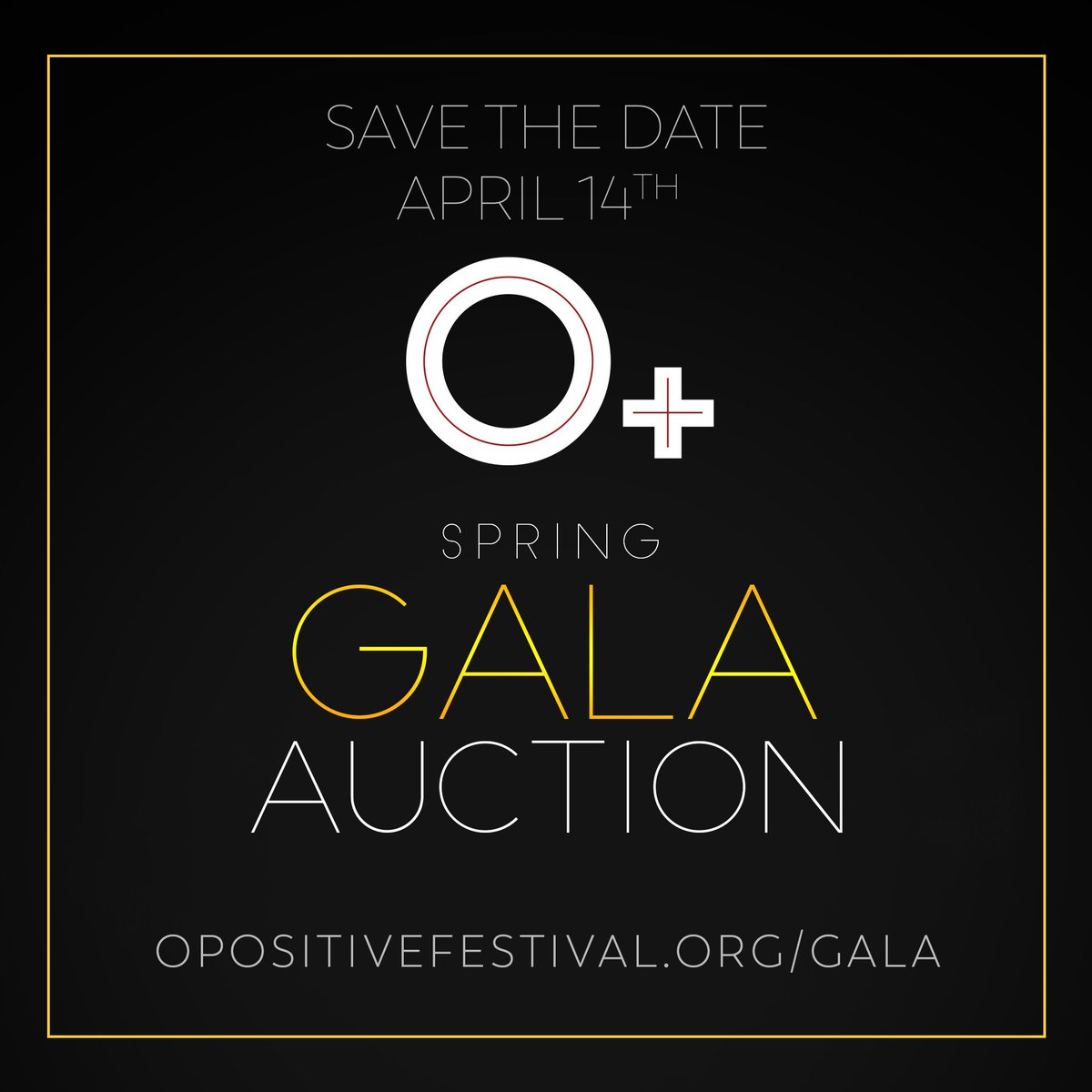 dafstone's tweet image. Save the date!  O+ Gala action this spring.  April 14th.  Great art, great people.  Come join us!  501auctions.com/opositivesprin…