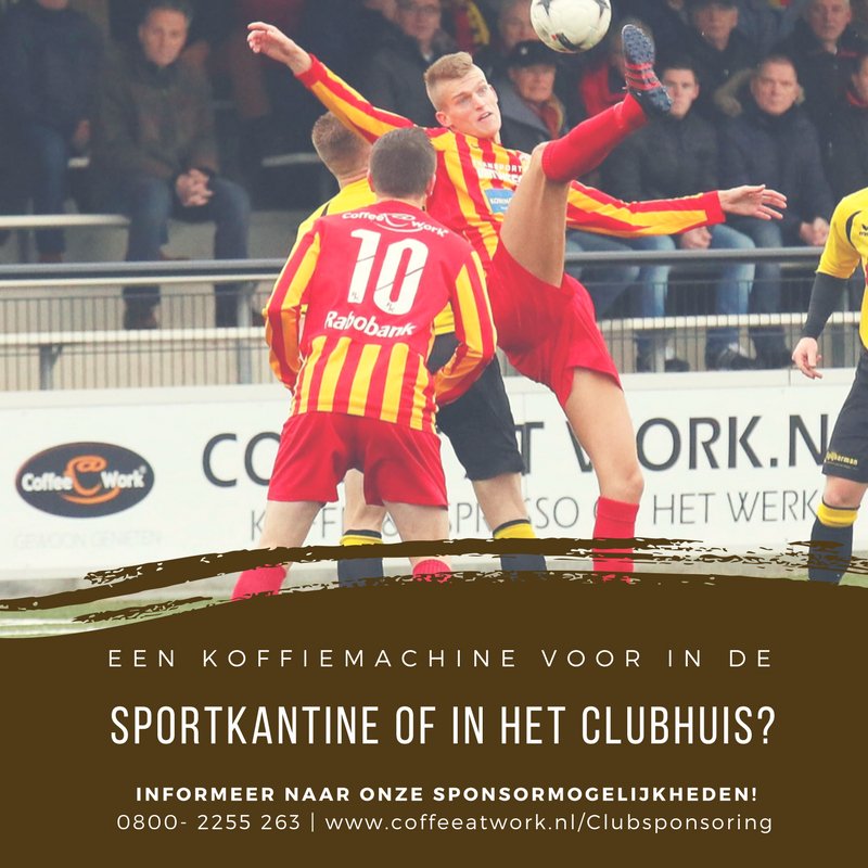 Op zoek naar een #koffiemachine voor in uw #clubhuis of #sportkantine en wilt u extra sponsor inkomsten voor de #sportvereniging? kijk dan op 
coffeeatwork.nl/Clubsponsoring