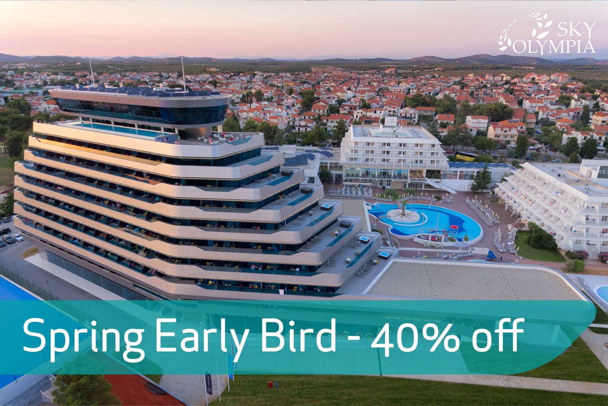 Spend your spring holiday in Hotels Olympia with 40% discount. Grab this early booking deal before February 28th! bit.ly/OlympiaSpring40 

#EarlyBird #OlympiaVodice #CroatiaFullOfLife #HotelDeals #Deals